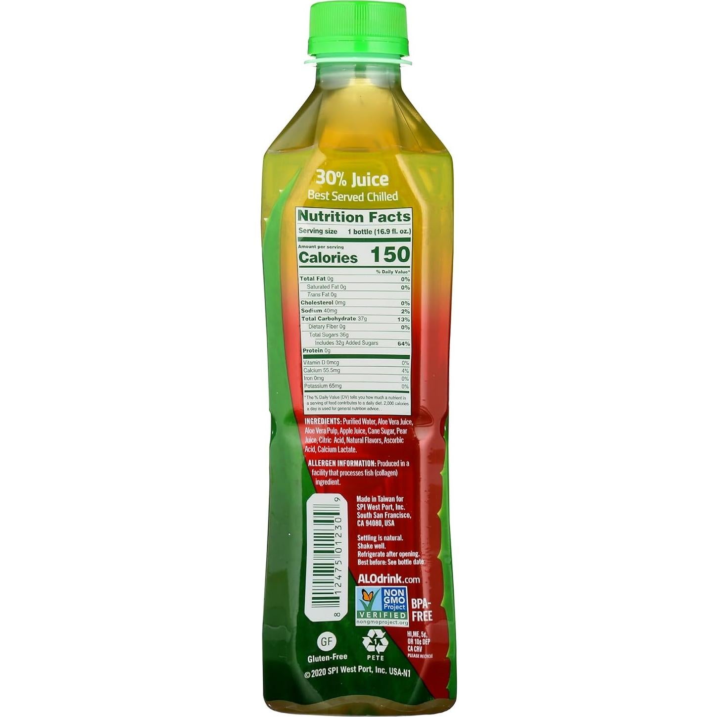 Bebida de Aloe Vera ALO con Manzana Fuji 500 ml