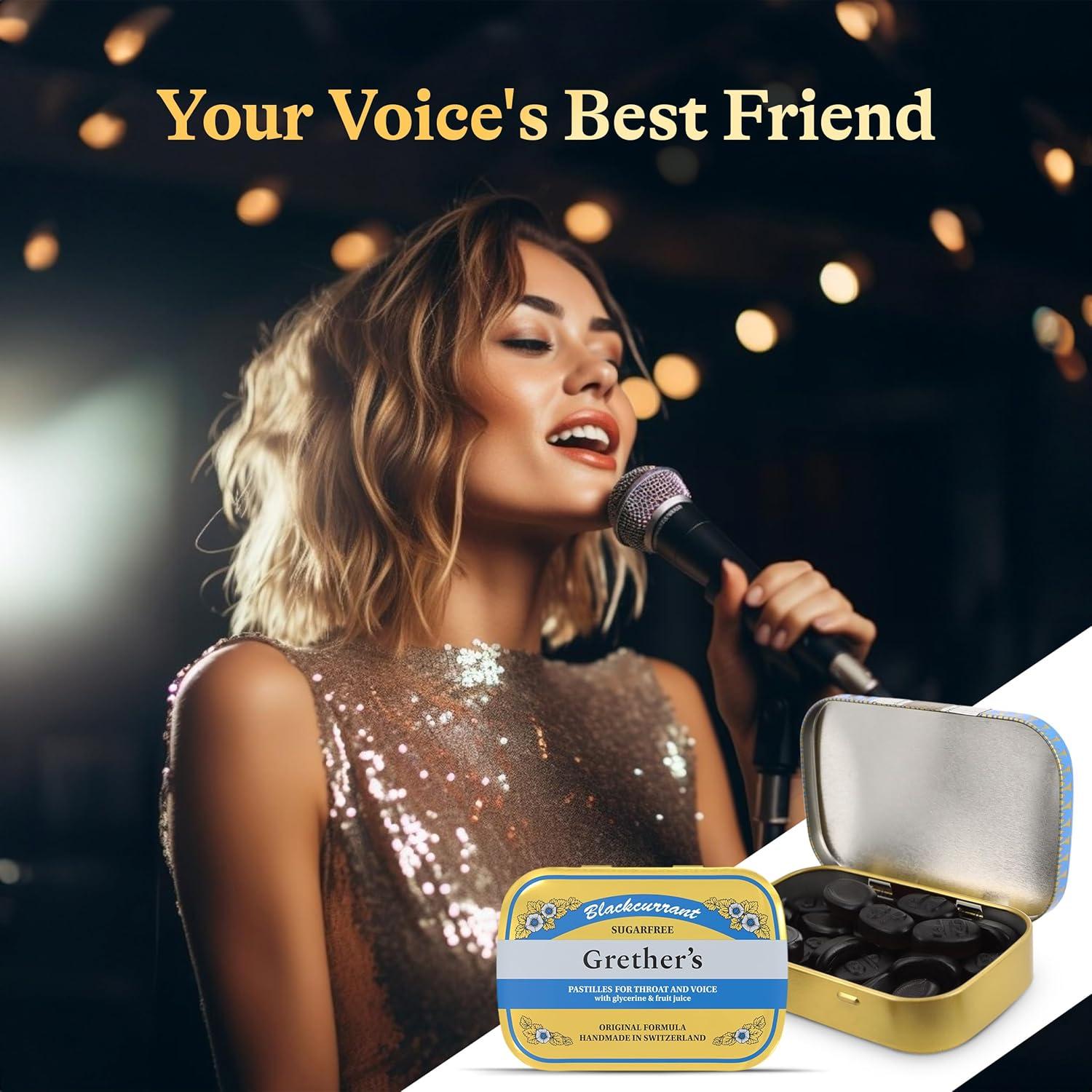 Pastillas Sin Azúcar Grether's Grosella Negra 106.3 g - Alivio Natural