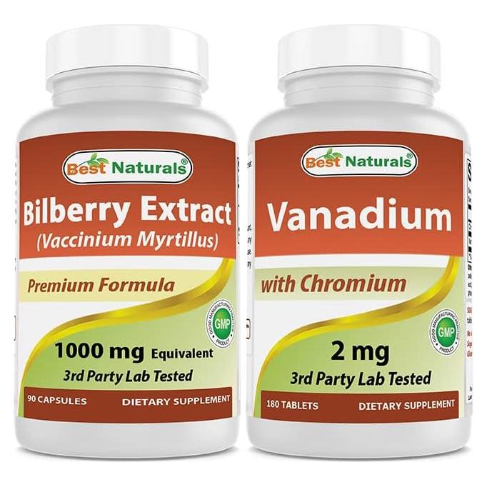 Extracto de Arándano 1000mg con Vanadio y Cromo - 90 Cápsulas