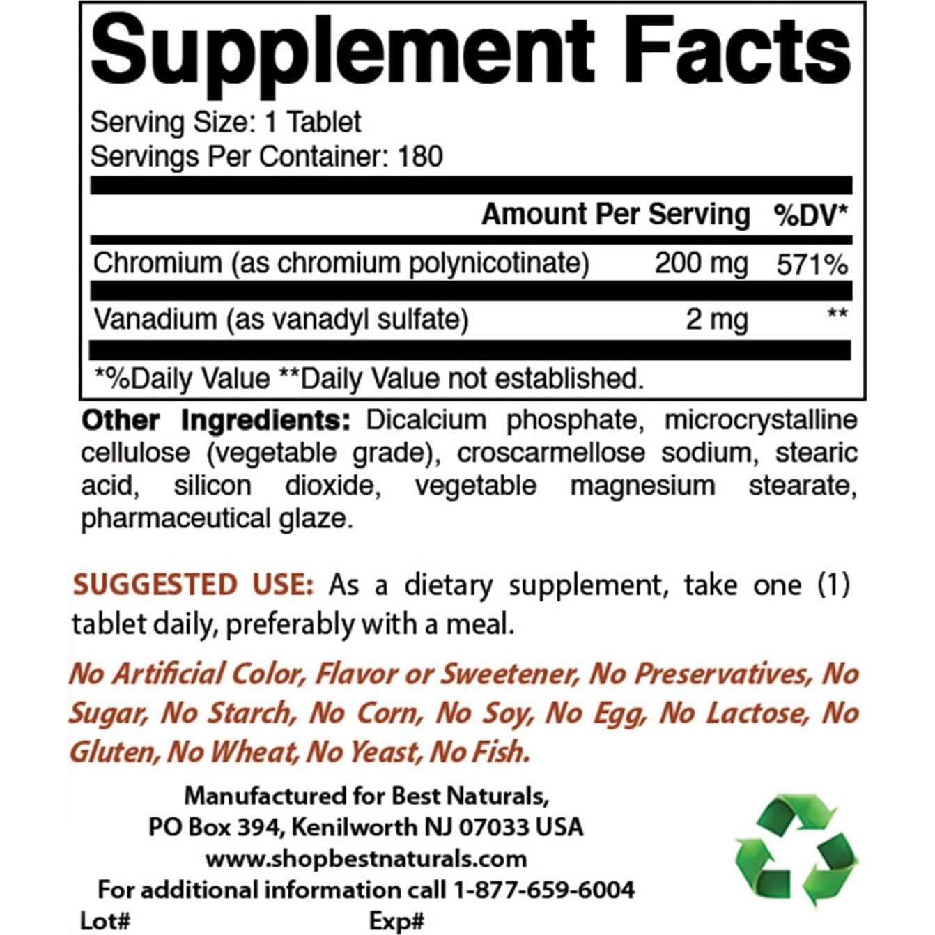 Extracto de Arándano 1000mg con Vanadio y Cromo - 90 Cápsulas