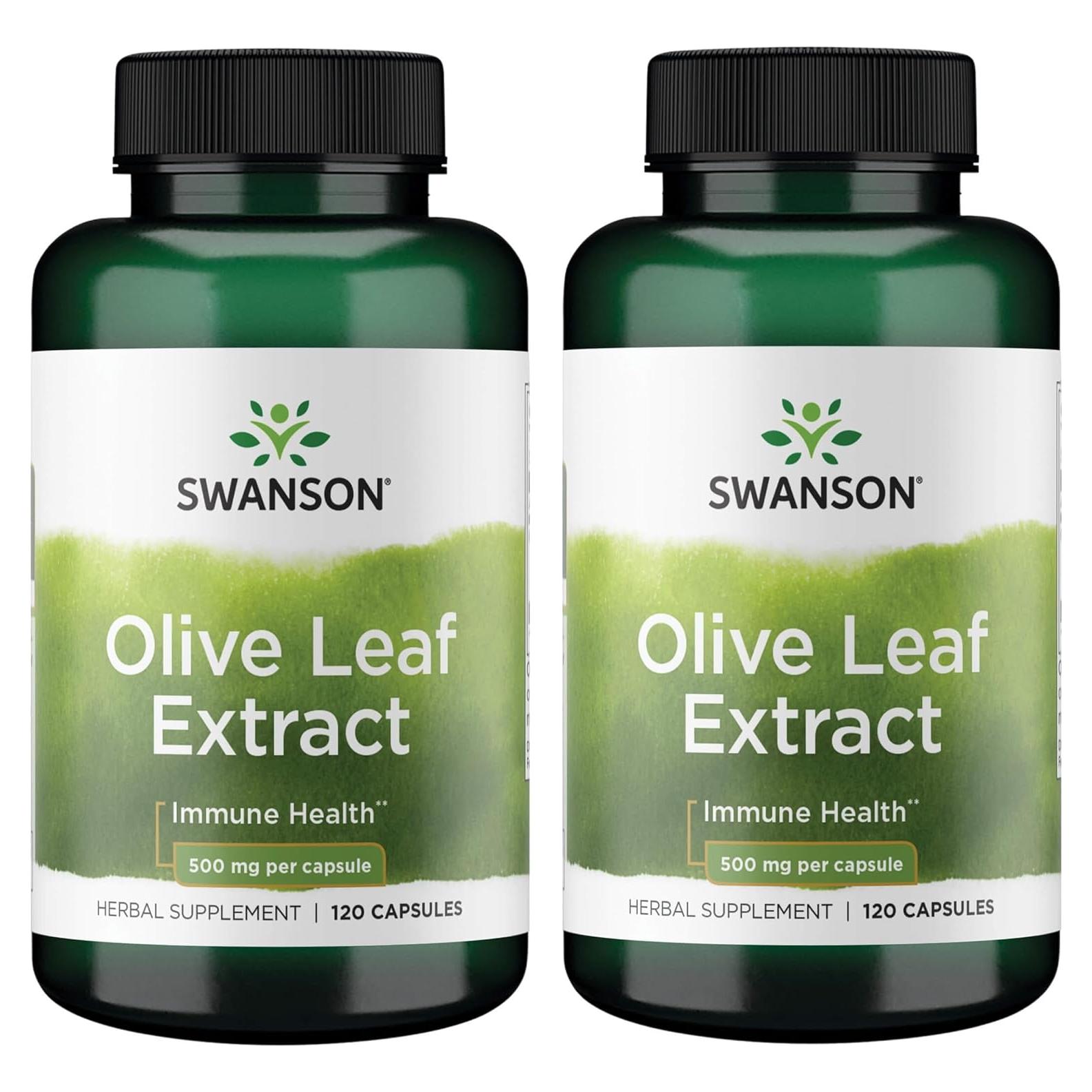 Cápsulas de Extracto de Hoja de Olivo Swanson 500mg 120 Unidades