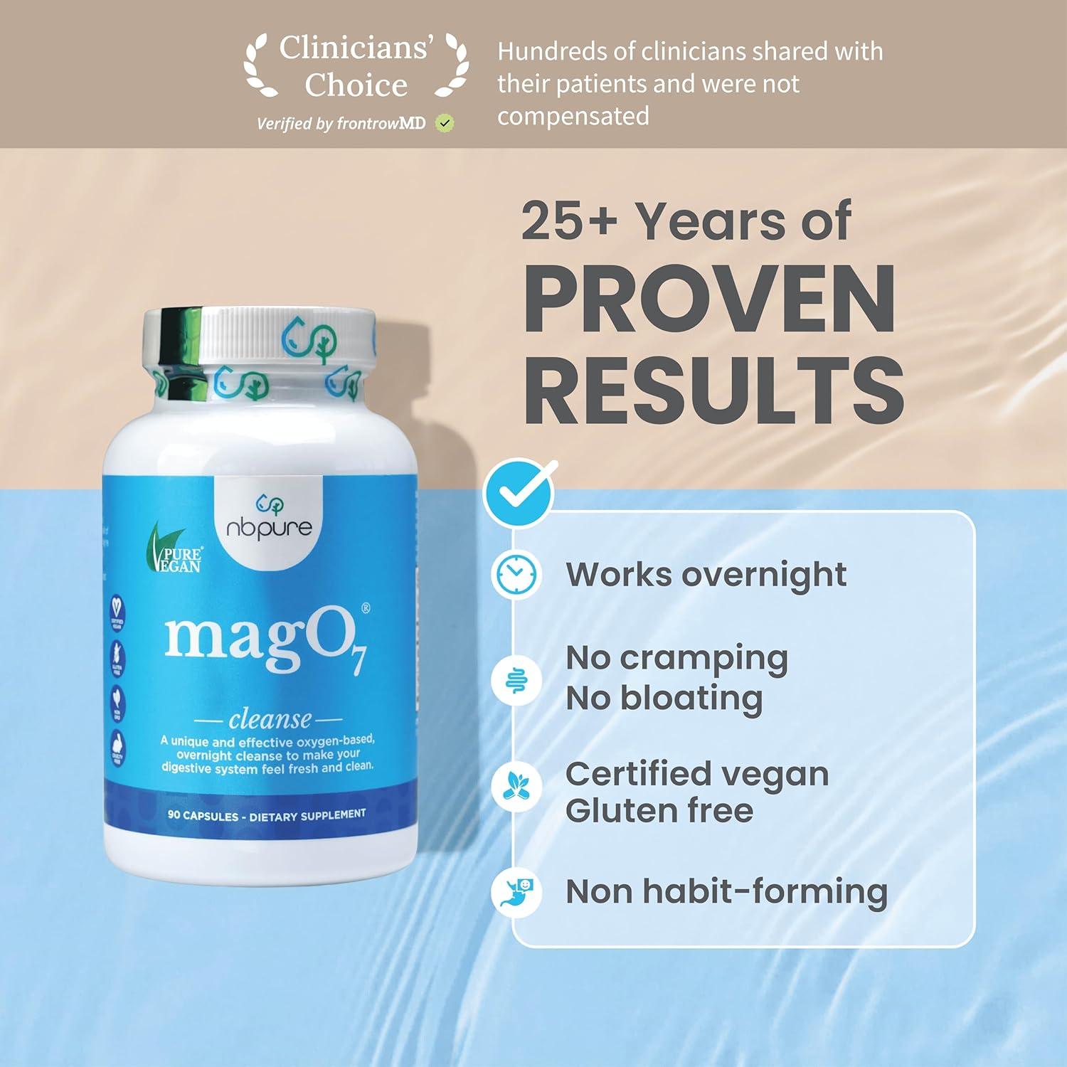 nbpure MagO7 - Limpieza Natural del Colon 180 Cápsulas