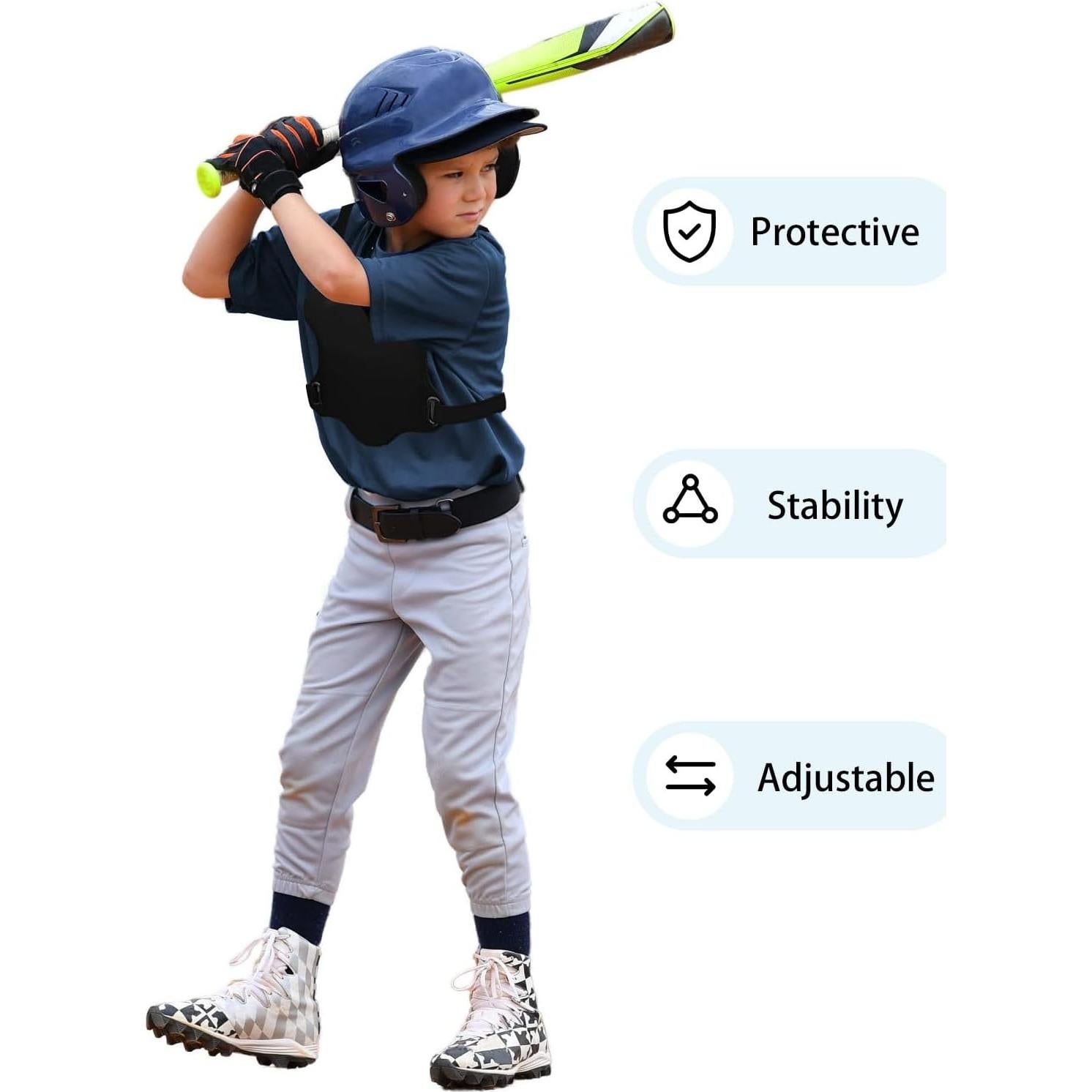 Protector de Pecho FEYRUN para Jóvenes Béisbol Softball 25x23cm