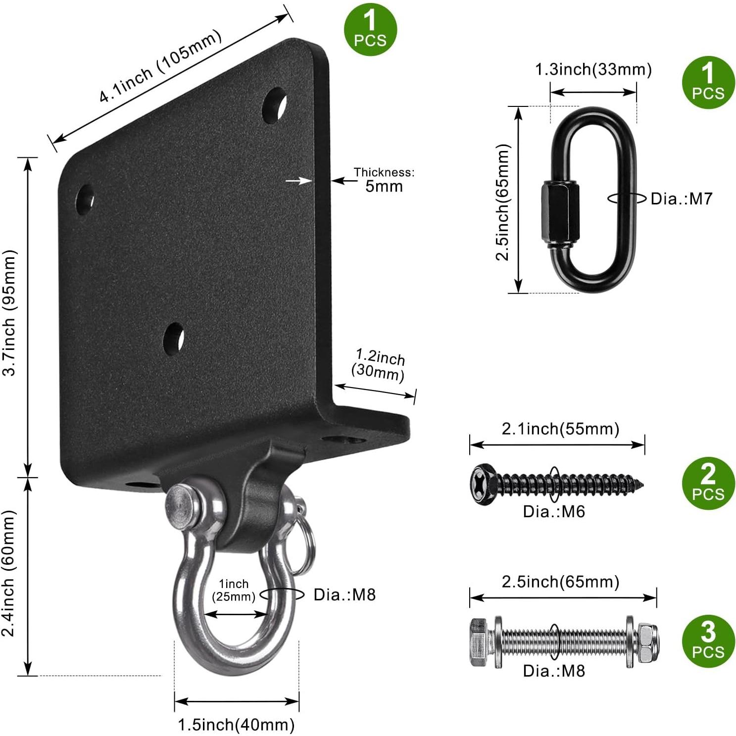 Soporte de bolsa pesada Kipika para pared, ajustable y rotatable