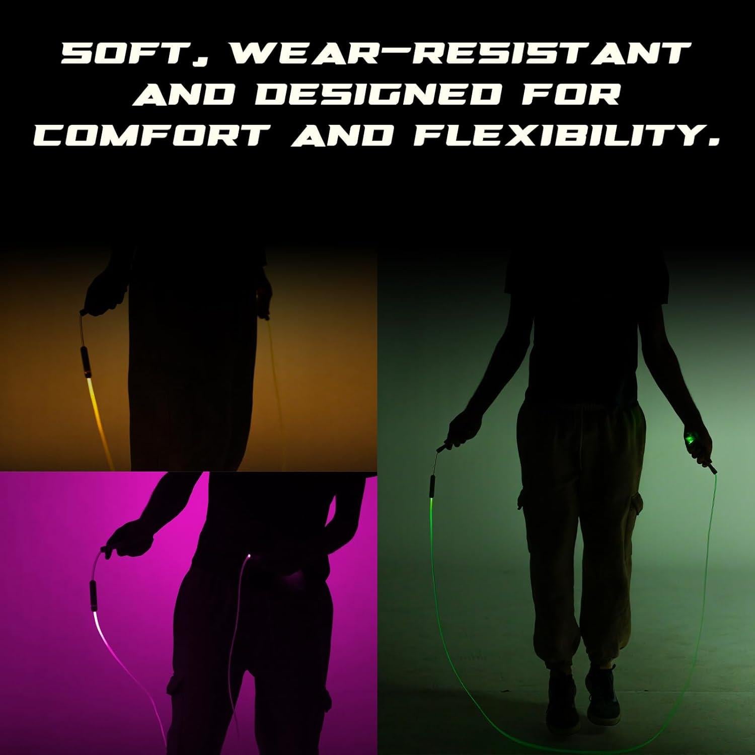 Cuerda de Saltar LED Elite Jumps - Ajustable 2.8m - Recargable USB