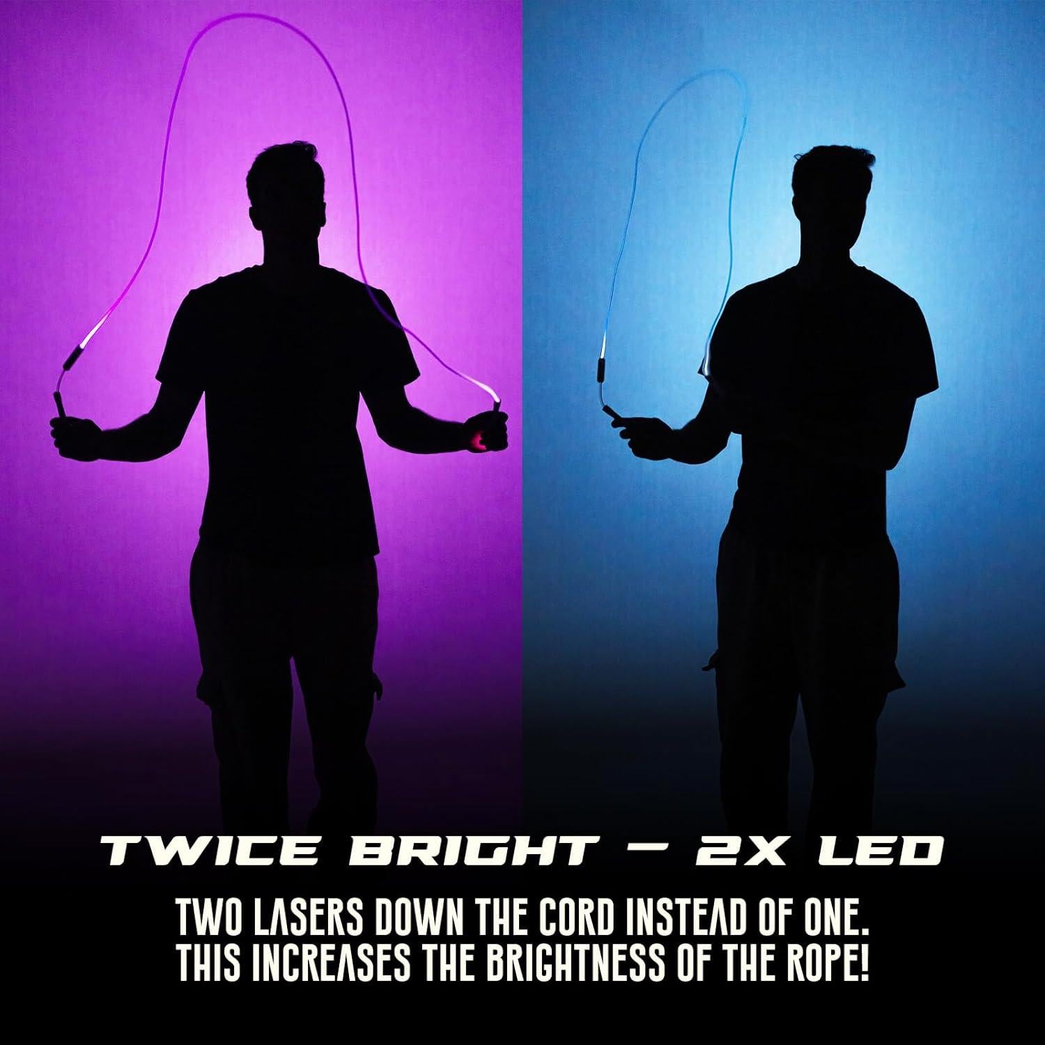 Cuerda de Saltar LED Elite Jumps - Ajustable 2.8m - Recargable USB