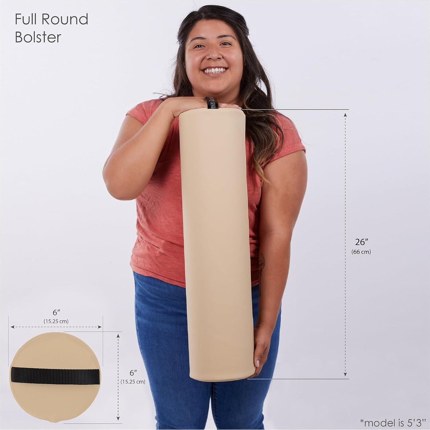 Cojín de Masaje EarthLite Completo Redondo 66x15cm Crema