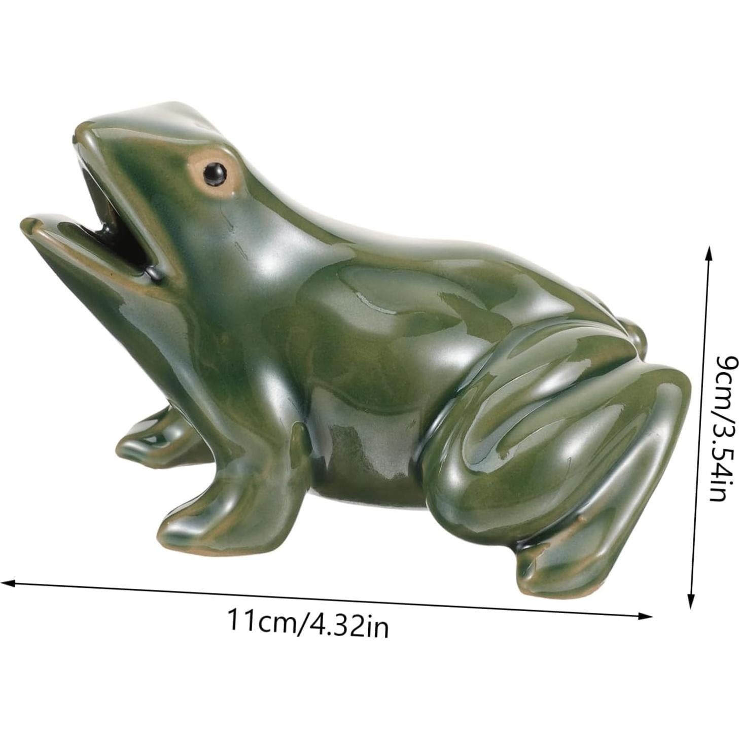 Fuente de Agua de Jardín Zen OFFSCH Rana Cerámica 11x9cm