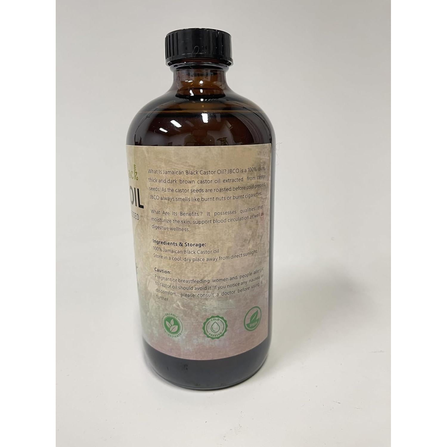Aceite de Ricino Negro Jamaicano Zhongxiang 473ml Orgánico