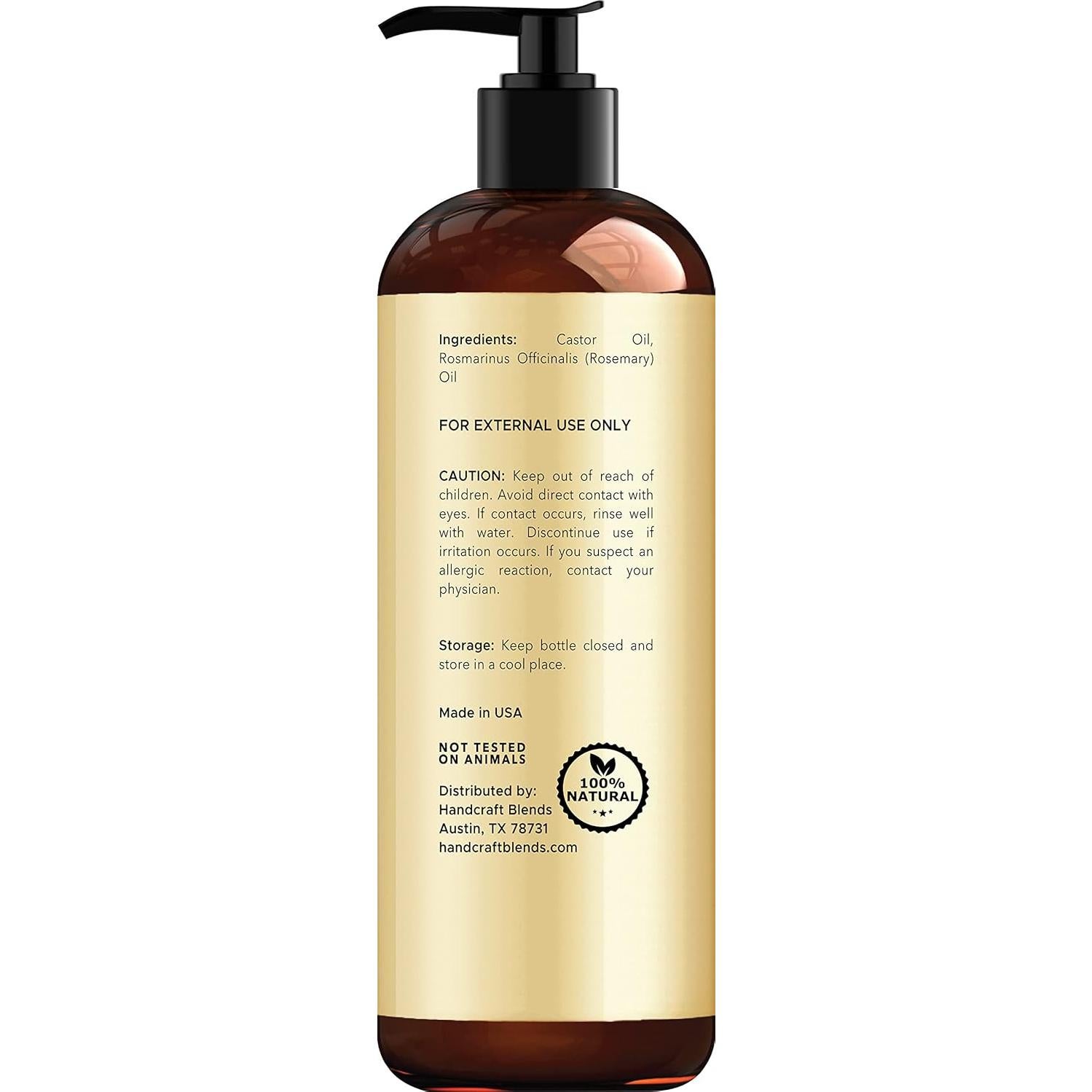 Aceite de Ricino Orgánico Handcraft Blends 100% Puro 118ml