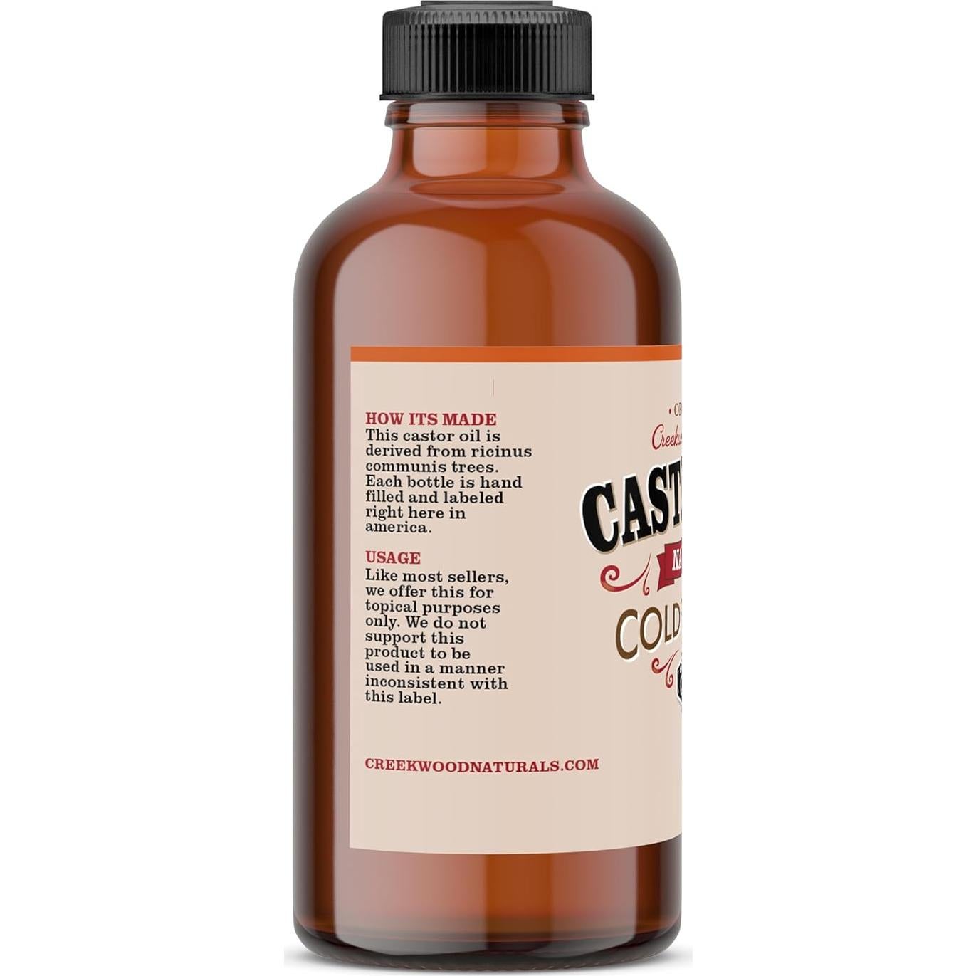 Aceite de Ricino 100% Puro Prensado en Frío 30ml Creekwood