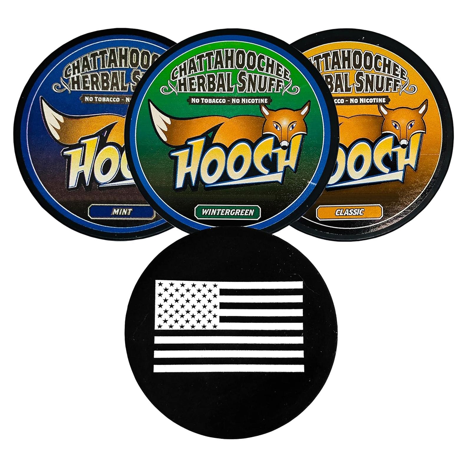 Variedad 3 Latas Hooch Herbal Snuff + Funda DC Crafts Nation