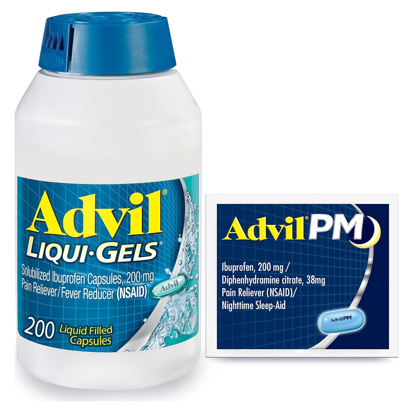 Advil Liqui-Gels 200mg Alivio Dolor y Fiebre 200 Cápsulas