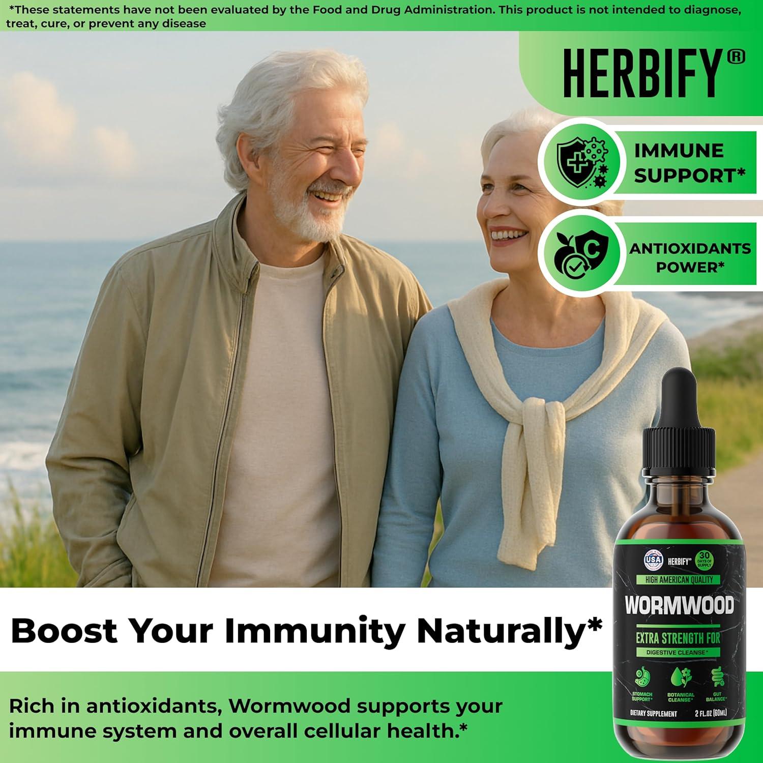 Extracto de Ajenjo Herbify 59.15 ml - Suplemento Digestivo Natural