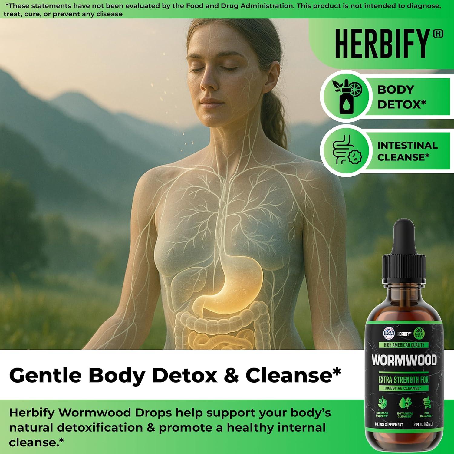 Extracto de Ajenjo Herbify 59.15 ml - Suplemento Digestivo Natural
