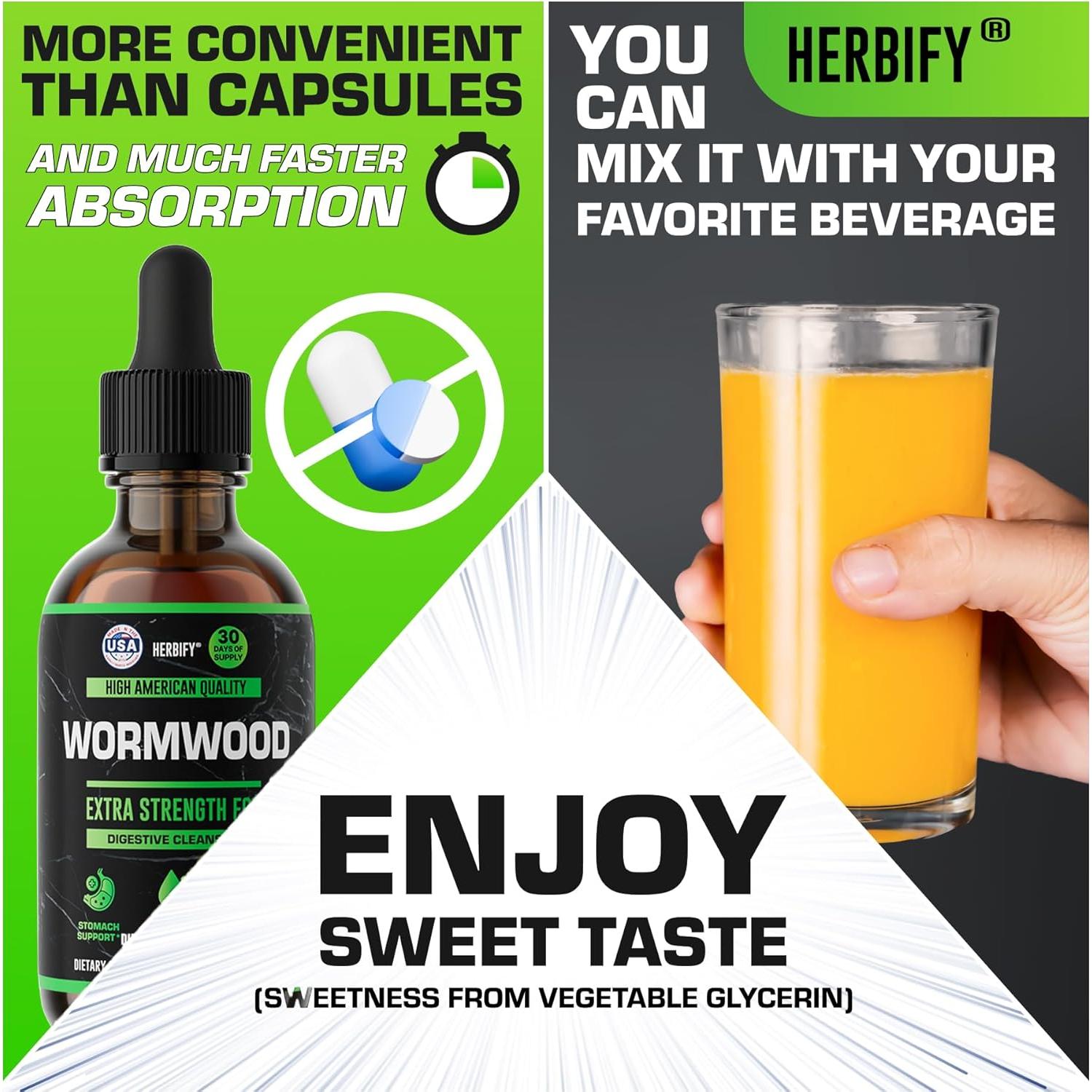 Extracto de Ajenjo Herbify 59.15 ml - Suplemento Digestivo Natural
