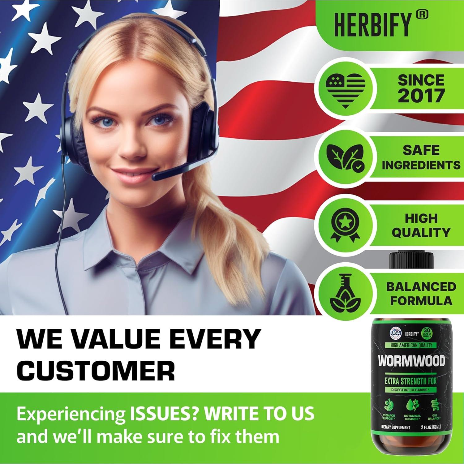 Extracto de Ajenjo Herbify 59.15 ml - Suplemento Digestivo Natural