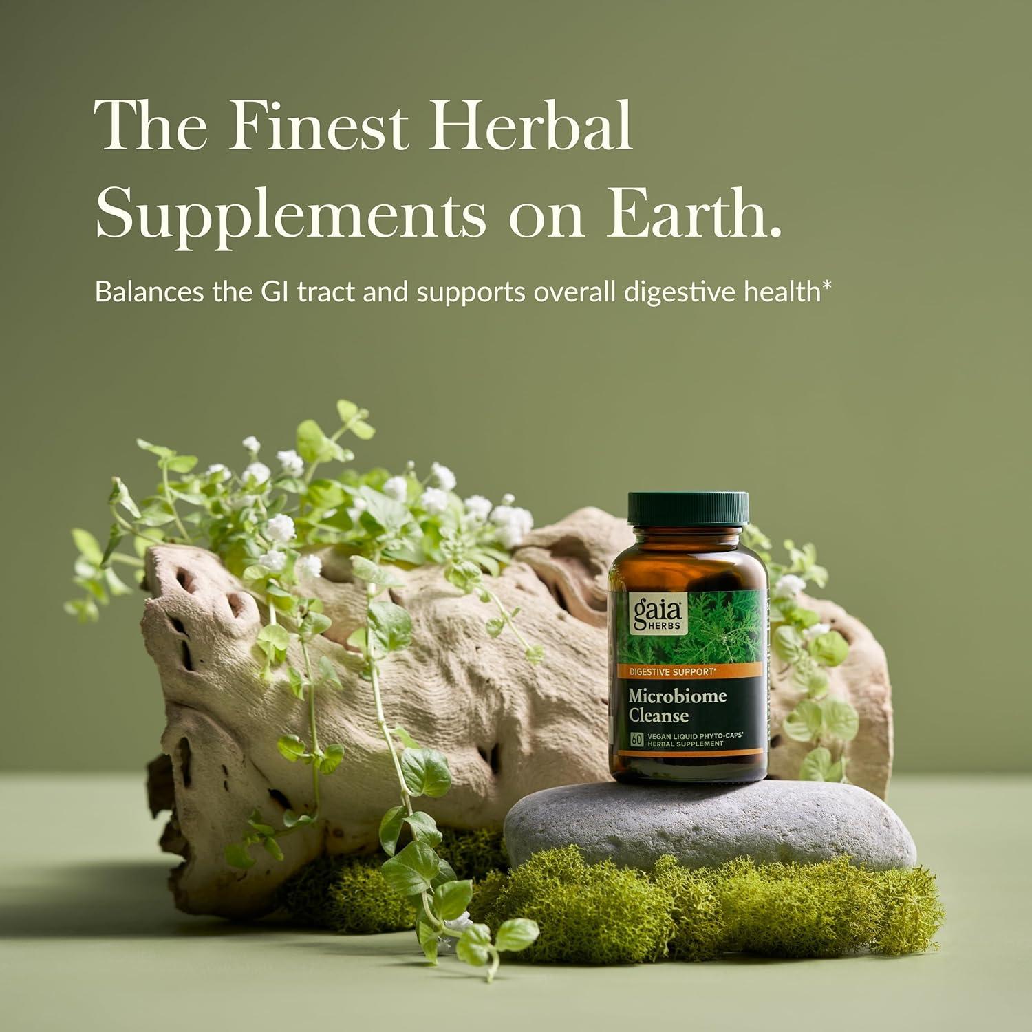 Suplemento Digestivo Gaia Herbs Limpieza del Microbioma 60 Cápsulas