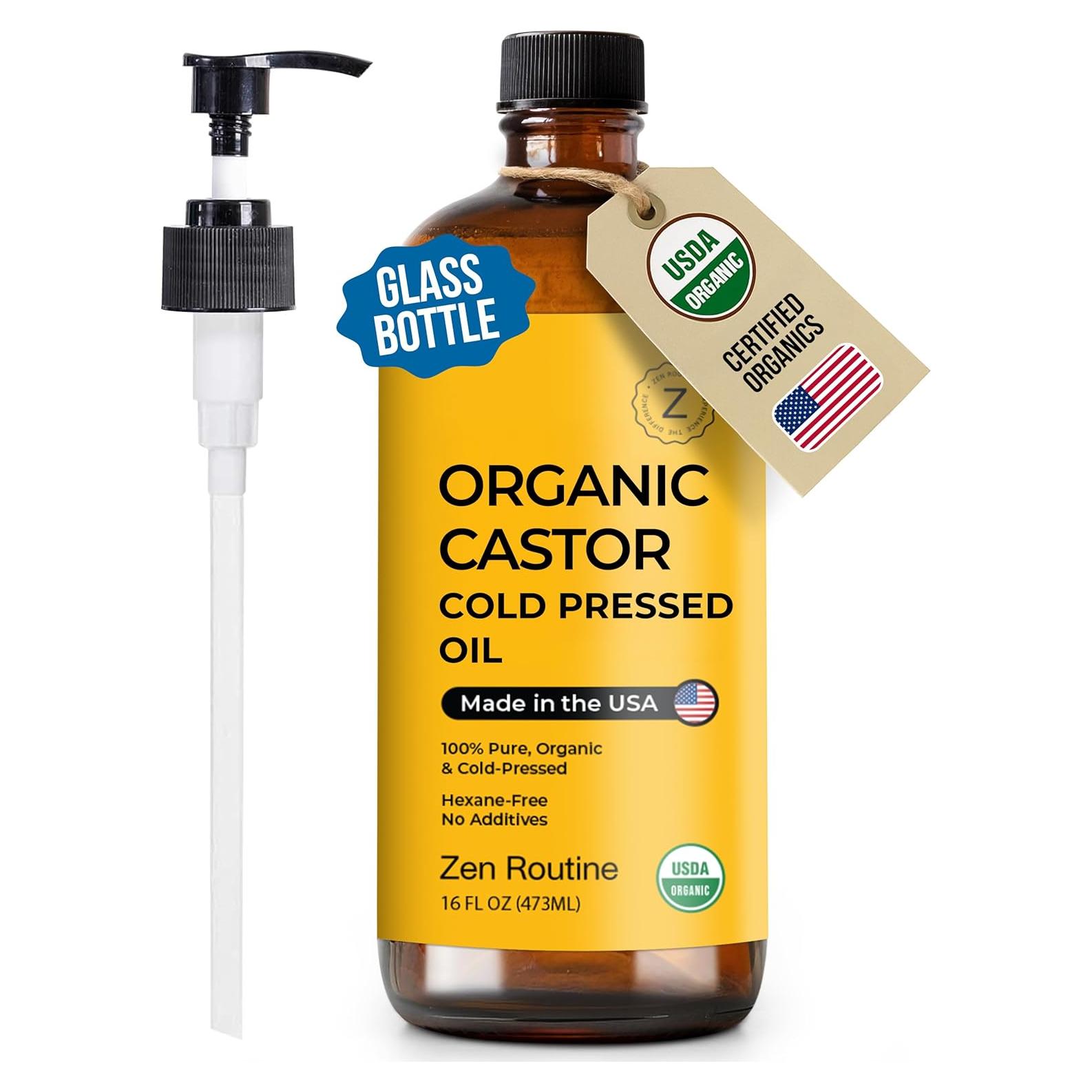 Aceite de Ricino Orgánico Zen Routine 473ml Prensado en Frío