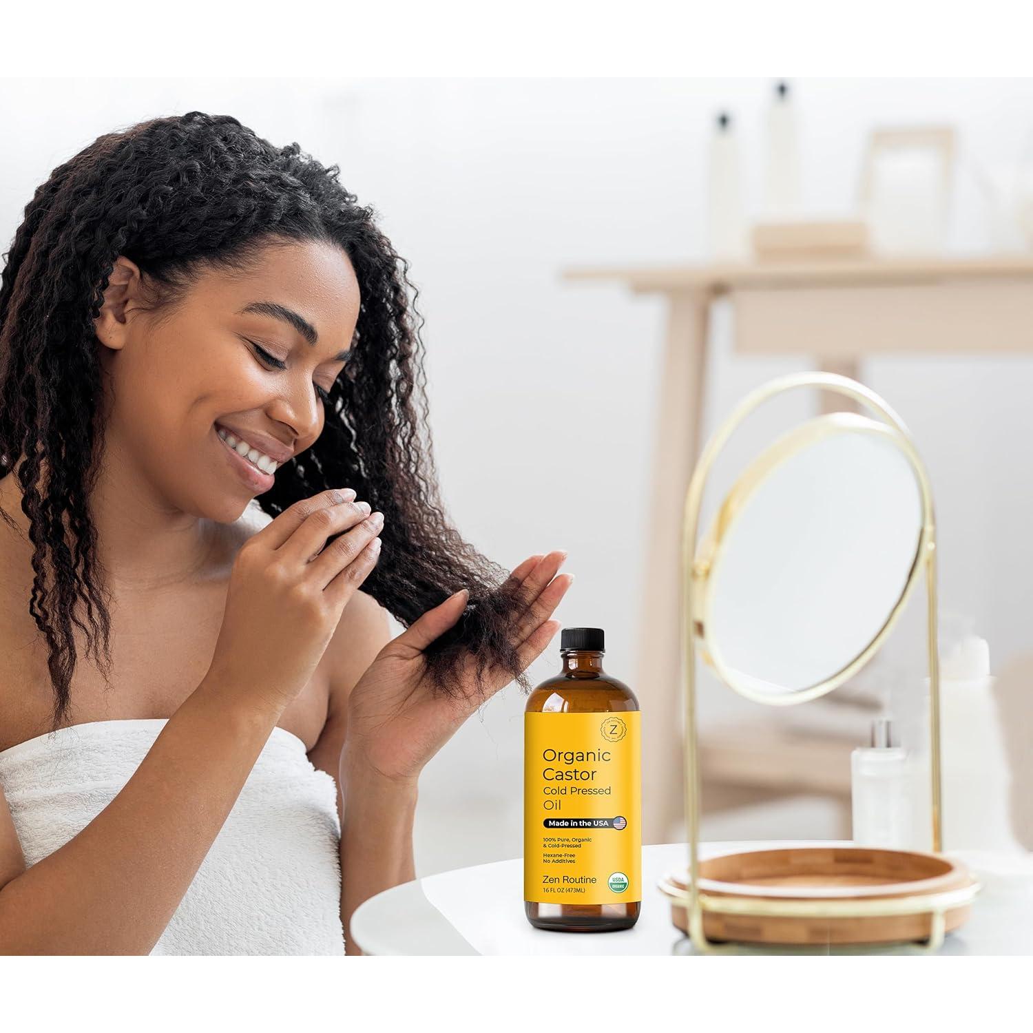 Aceite de Ricino Orgánico Zen Routine 473ml Prensado en Frío