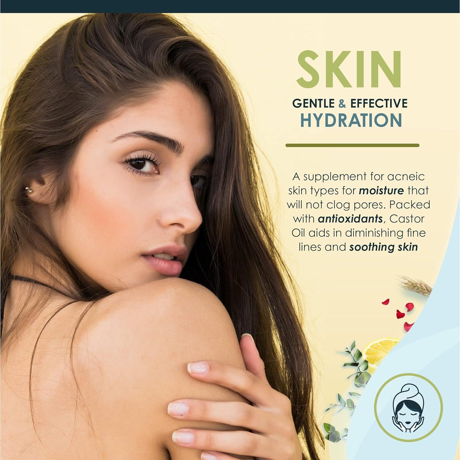 Aceite de Ricino 100% Puro Naked Oil 946ml - Hidratante Cabello y Piel