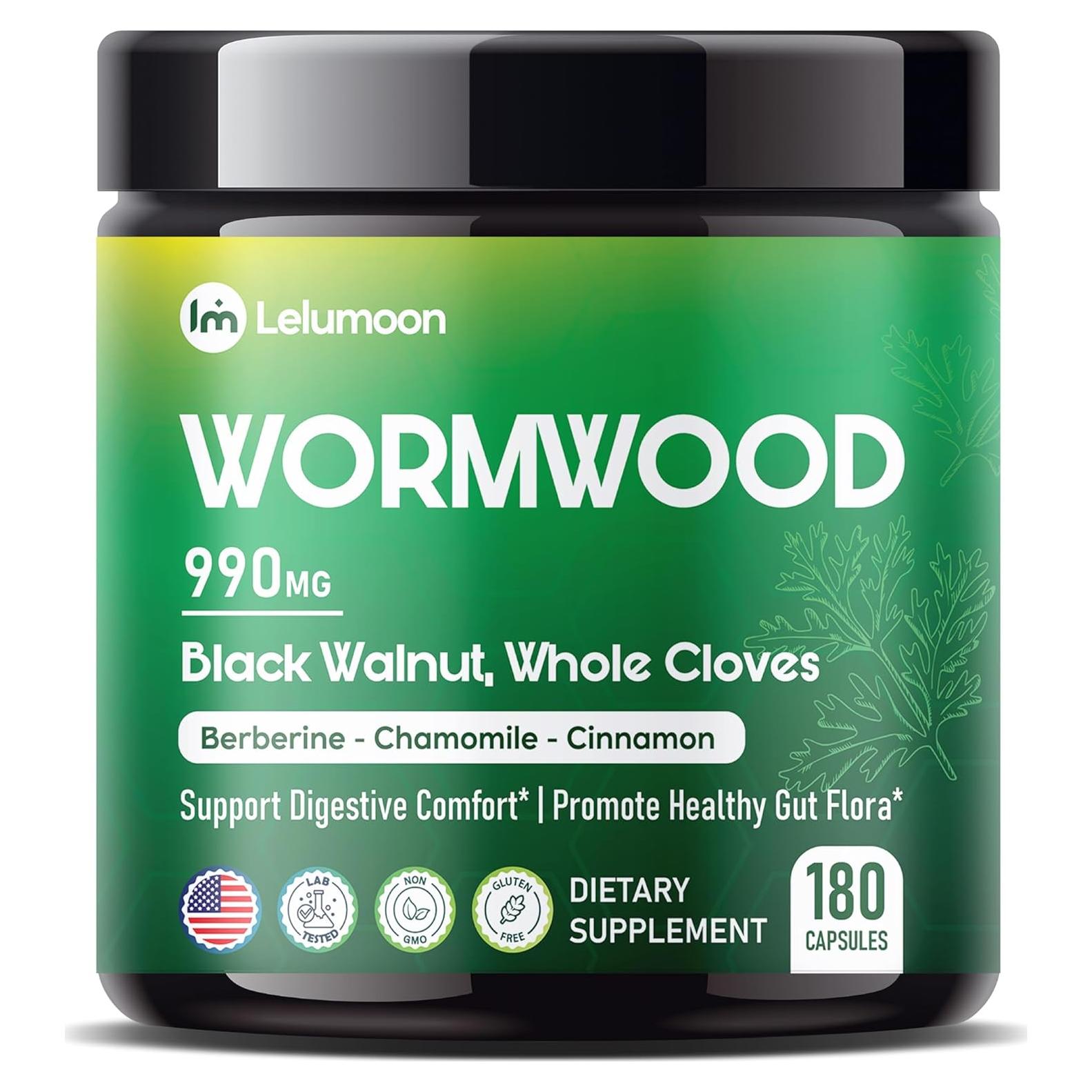 Wormwood Lelumoon 990 mg - 180 Cápsulas Digestivas Naturales