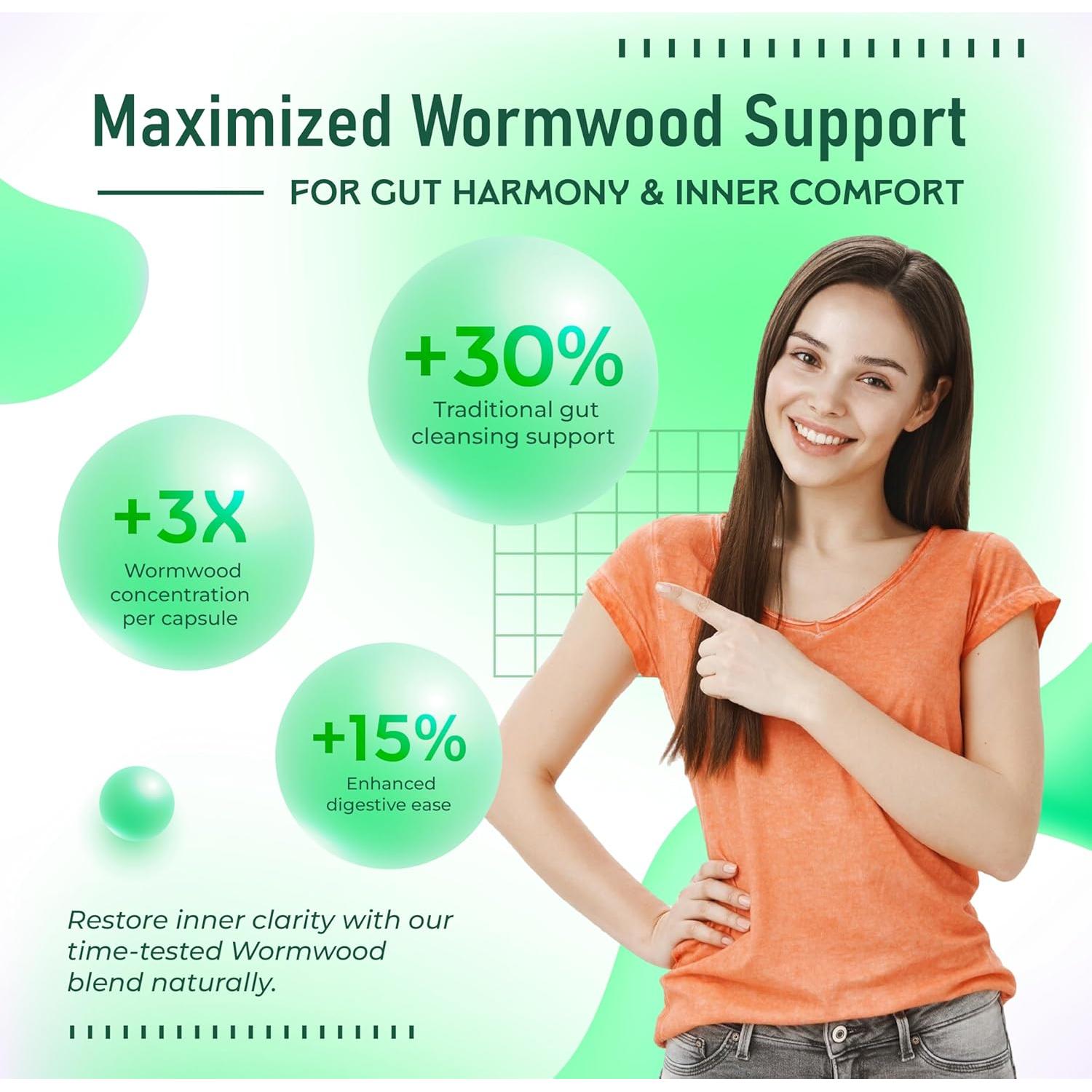 Wormwood Lelumoon 990 mg - 180 Cápsulas Digestivas Naturales