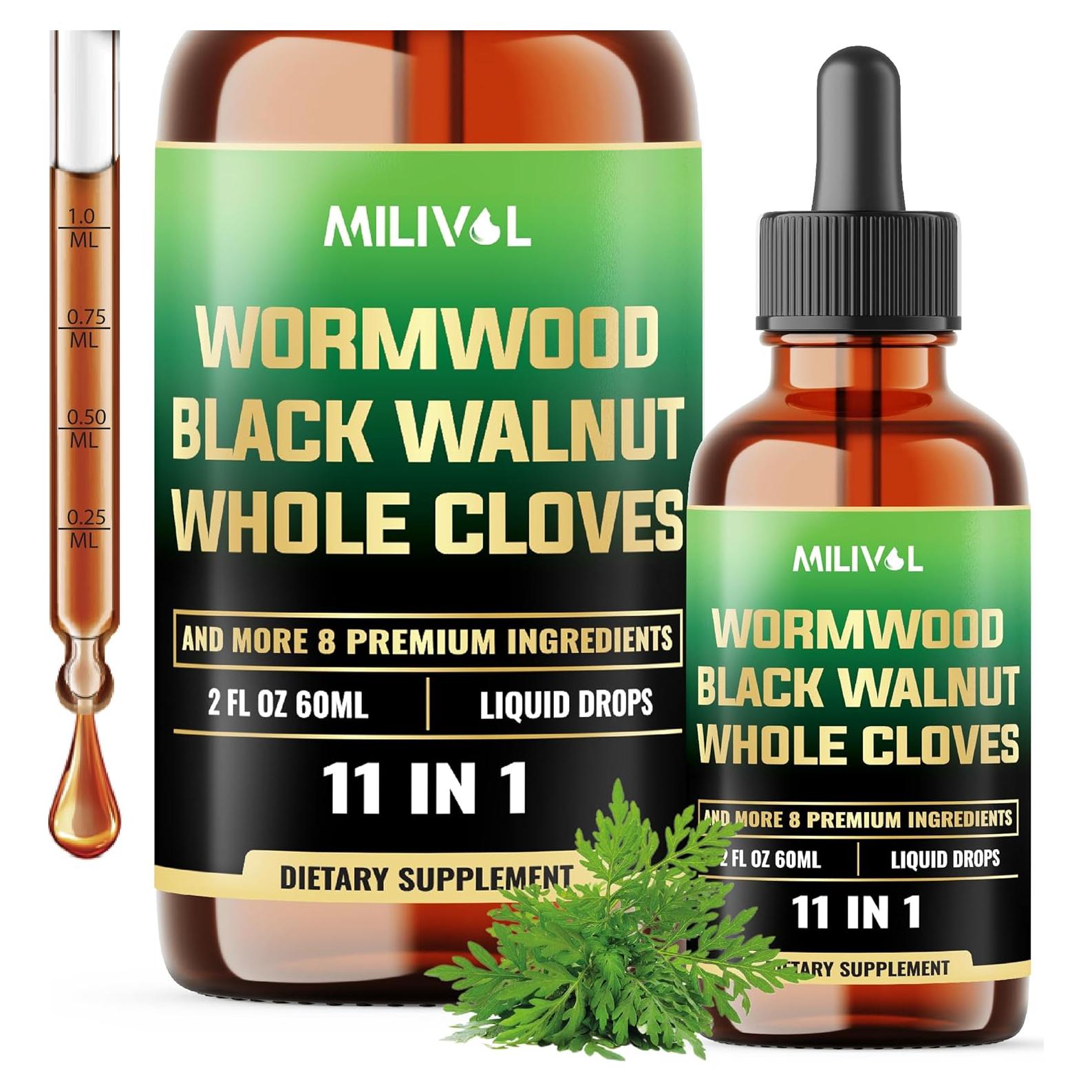 Gotas Líquidas de Ajenjo Milivol 60 ml - Suplemento Herbal