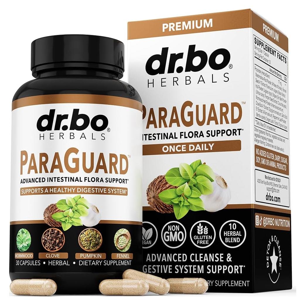 Píldoras Detox ParaGuard Dr. Bo - 30 Cápsulas de Hierbas Naturales