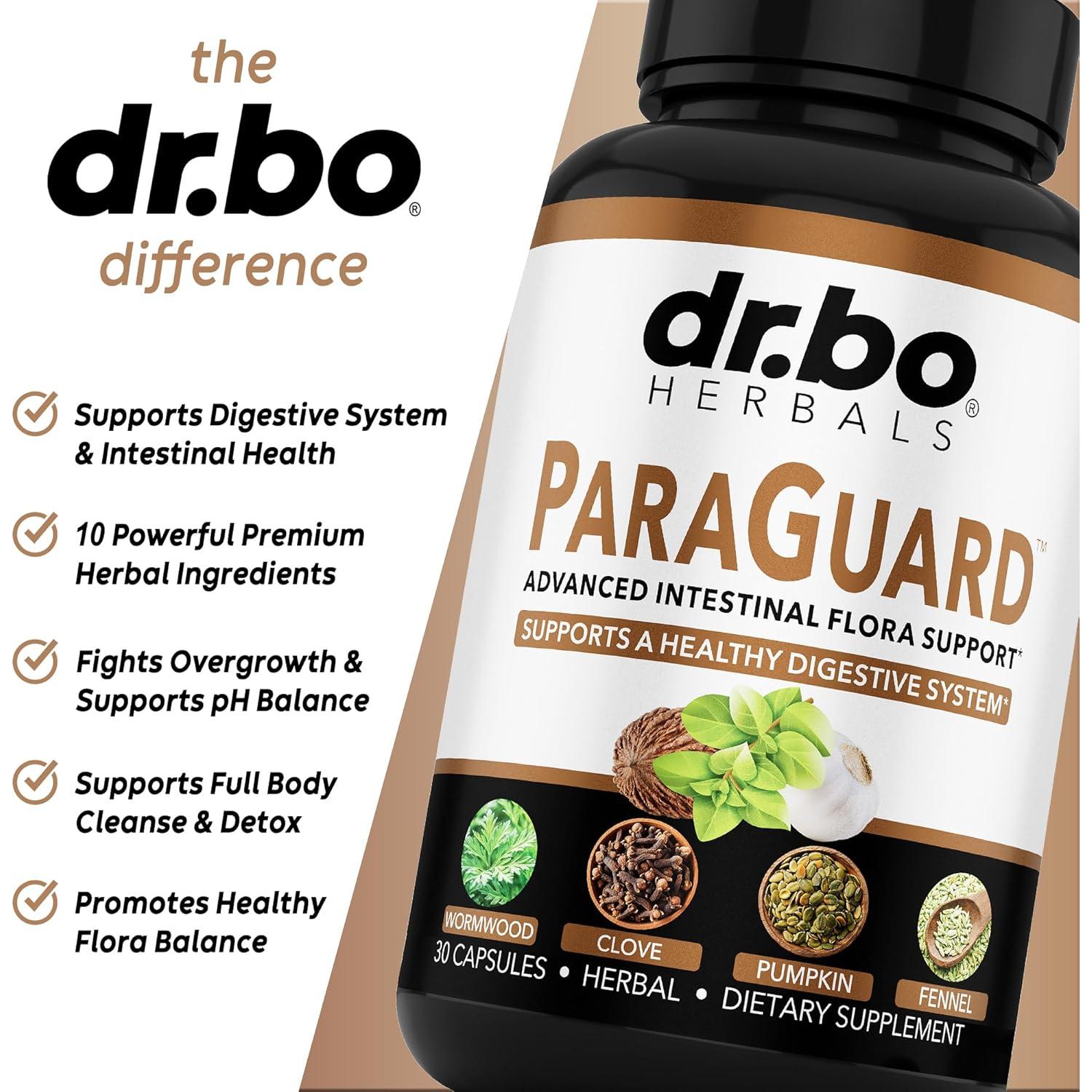 Píldoras Detox ParaGuard Dr. Bo - 30 Cápsulas de Hierbas Naturales