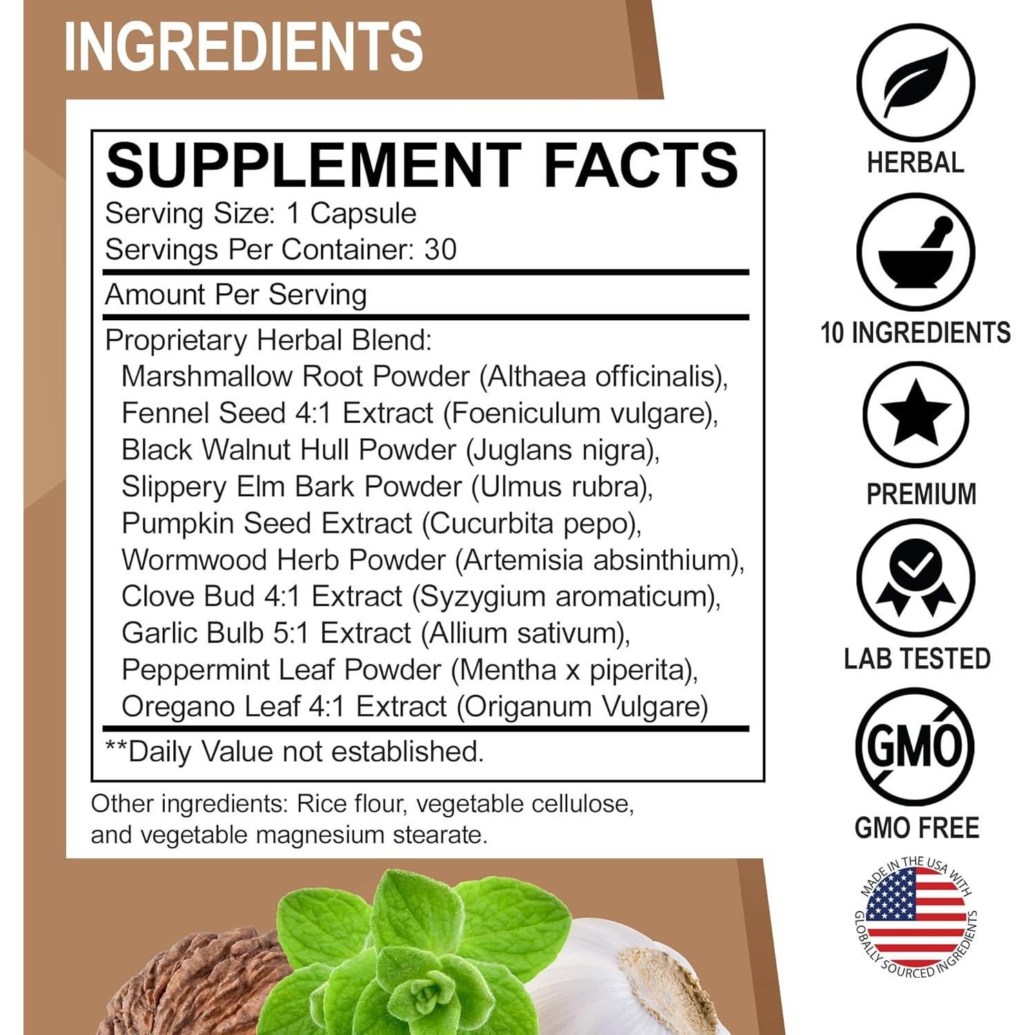 Píldoras Detox ParaGuard Dr. Bo - 30 Cápsulas de Hierbas Naturales