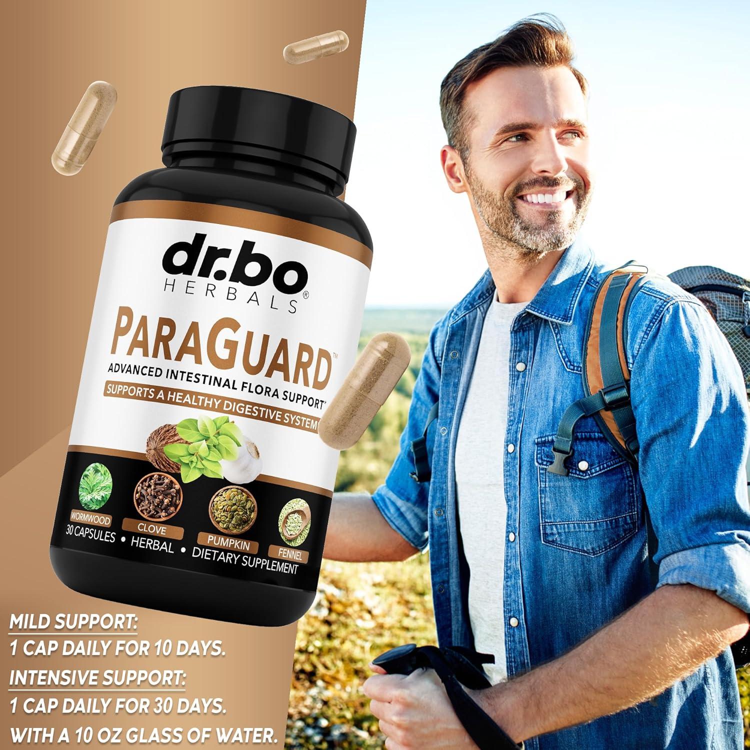 Píldoras Detox ParaGuard Dr. Bo - 30 Cápsulas de Hierbas Naturales
