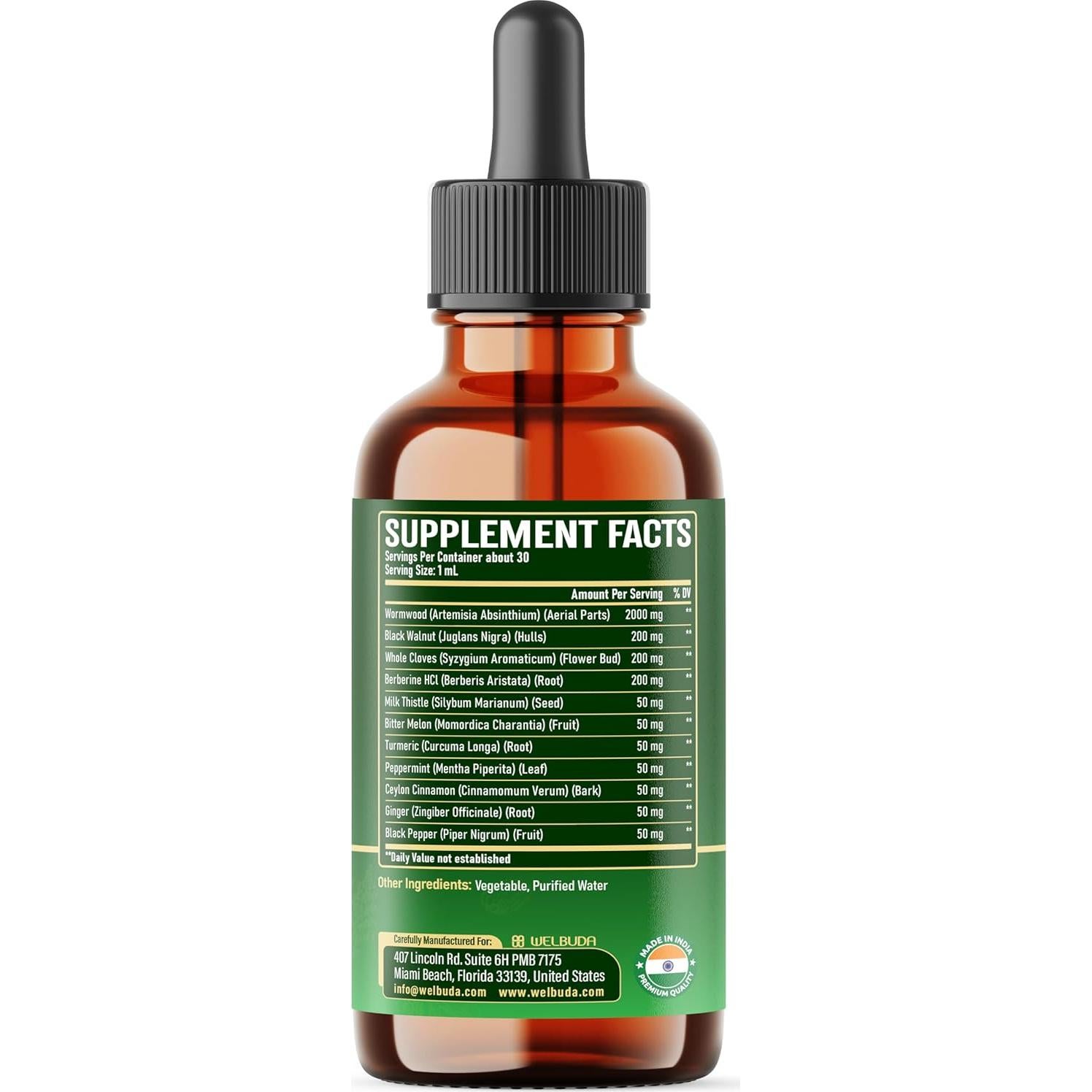 Suplemento Ajenjo 11en1 WELBUDA - 60ml para 60 Días