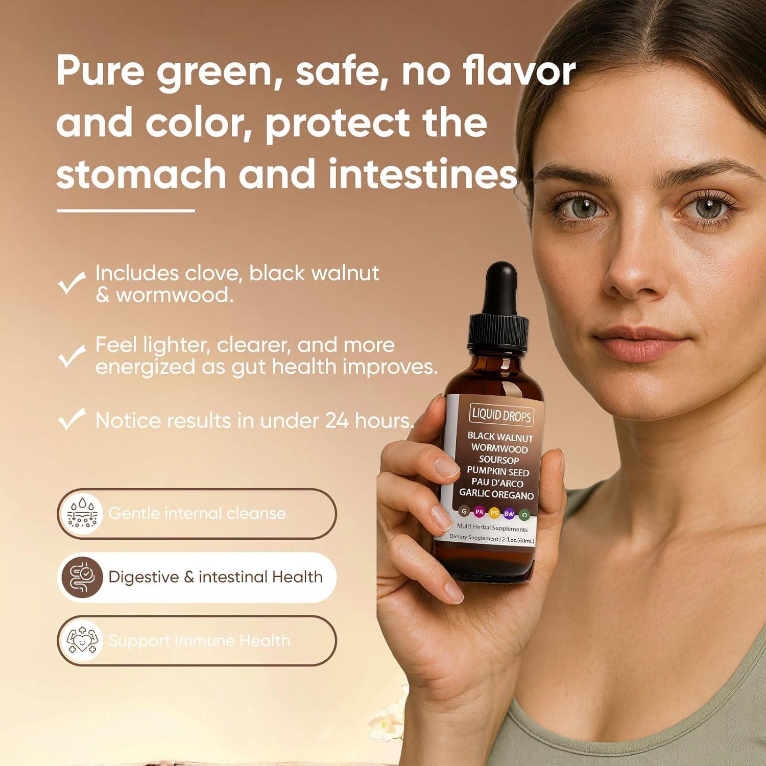 Gotas de limpieza intestinal Slifthistle 60ml - Ajenjo y nuez negra