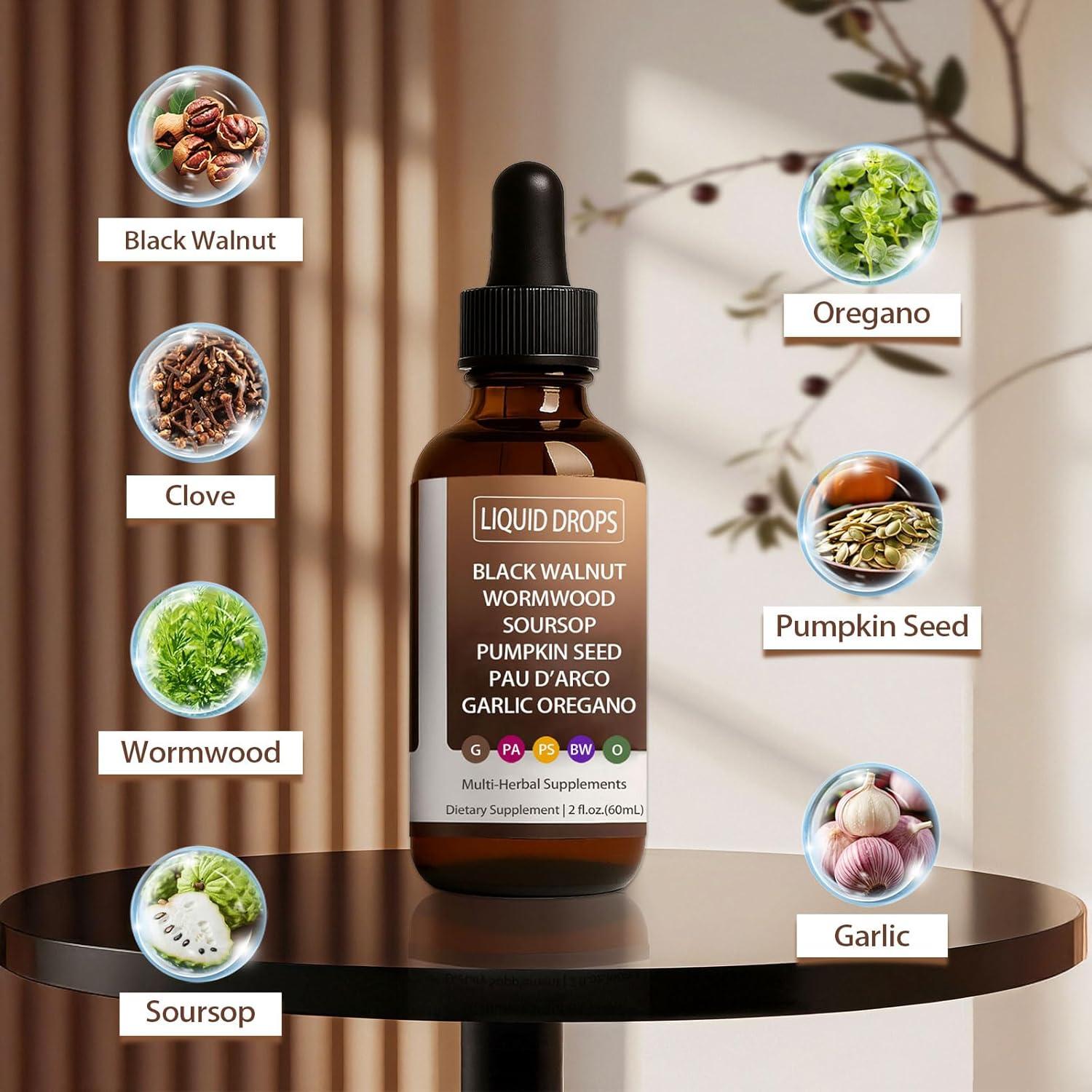 Gotas de limpieza intestinal Slifthistle 60ml - Ajenjo y nuez negra