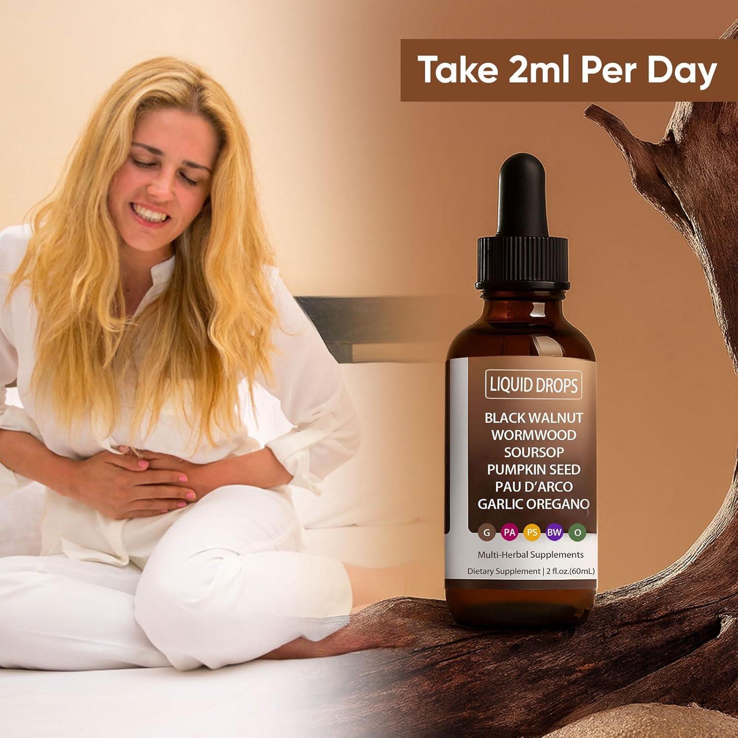 Gotas de limpieza intestinal Slifthistle 60ml - Ajenjo y nuez negra