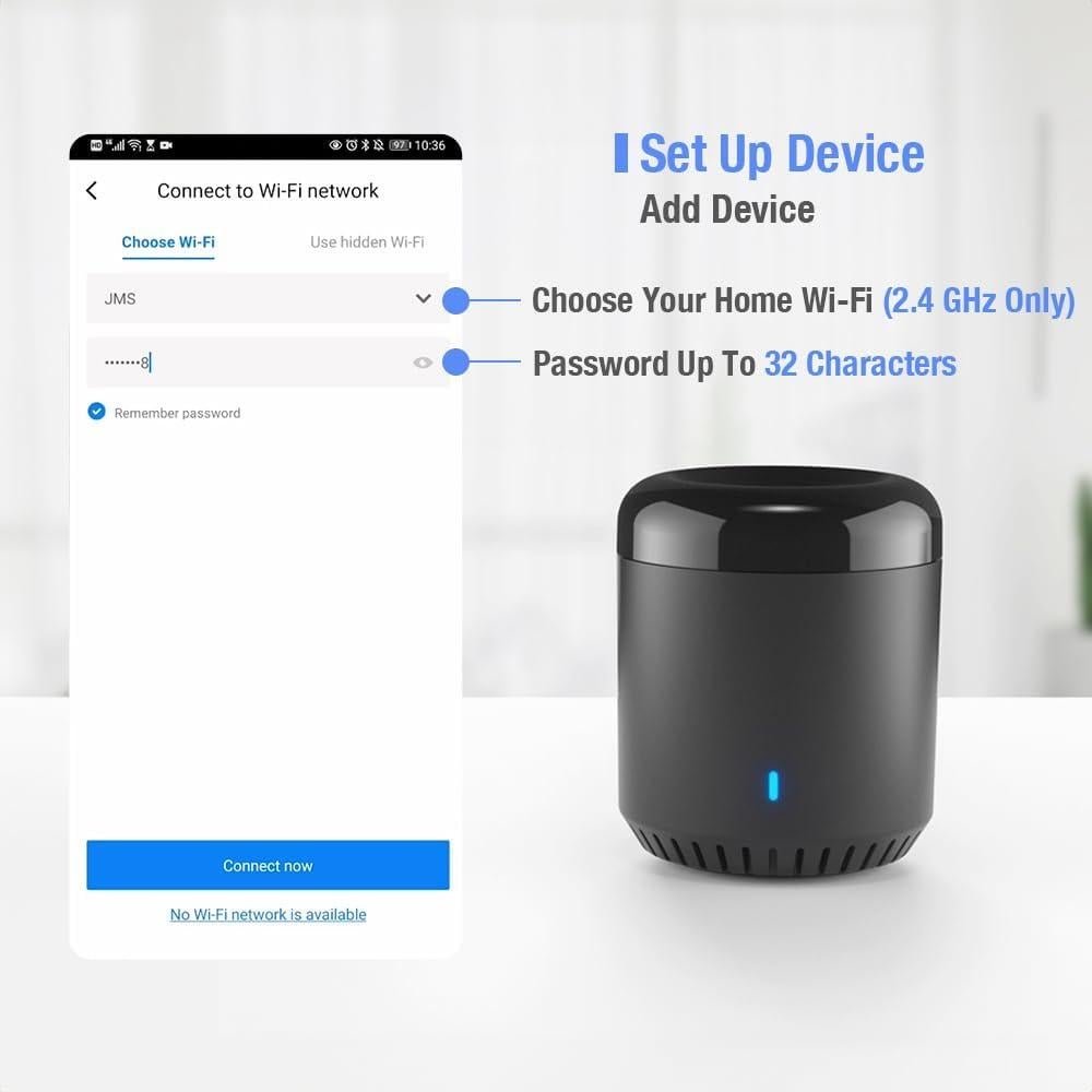 Hub Inteligente Broadlink RM Mini 3 Control Remoto IR WiFi