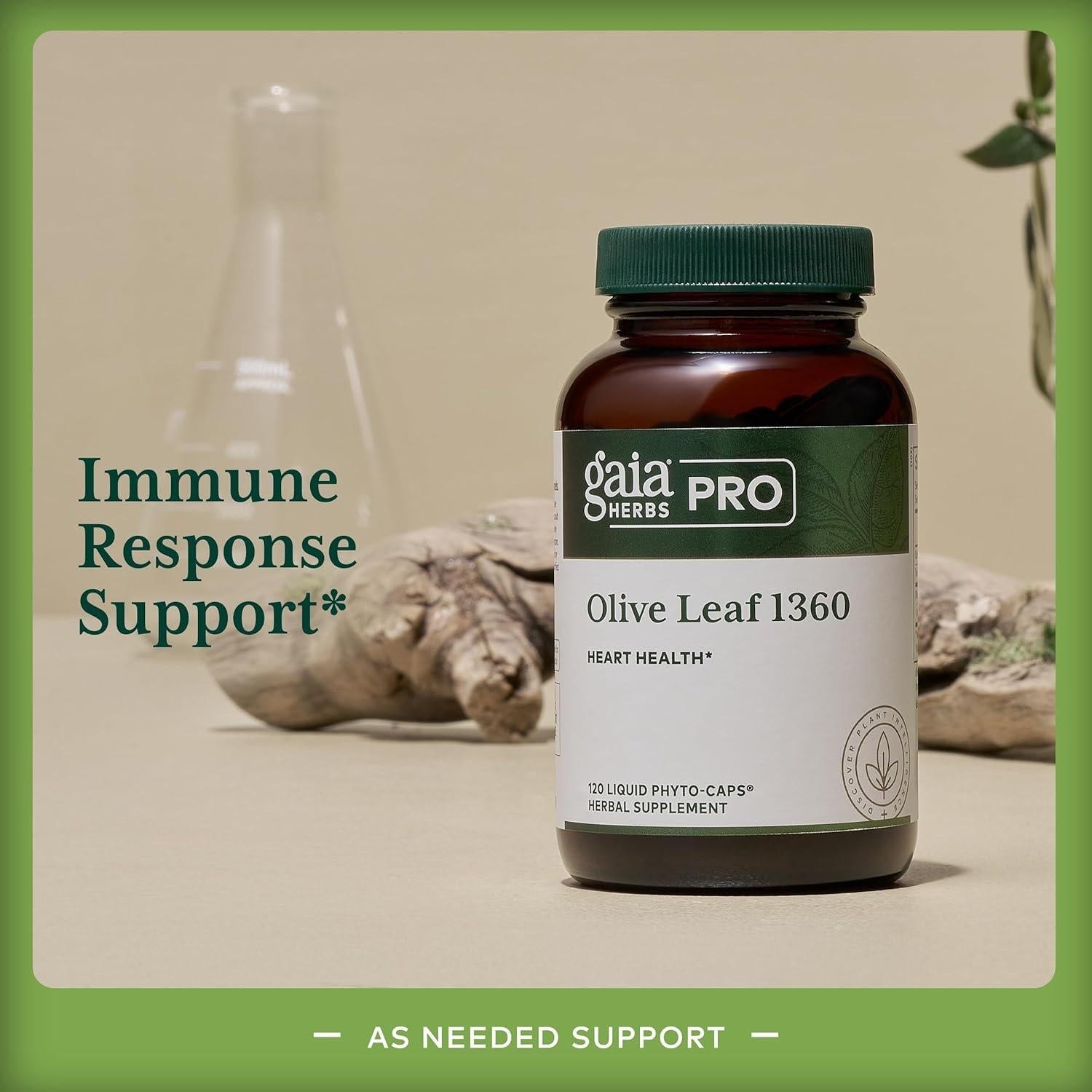 Suplemento Inmunológico Gaia Herbs Hoja de Olivo 1360 - 120 Cápsulas