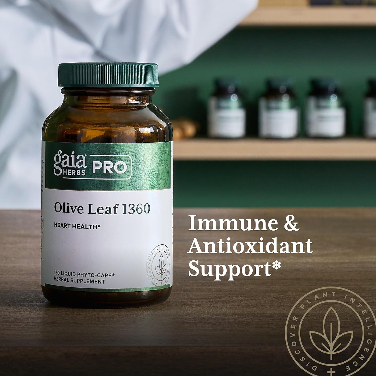 Suplemento Inmunológico Gaia Herbs Hoja de Olivo 1360 - 120 Cápsulas