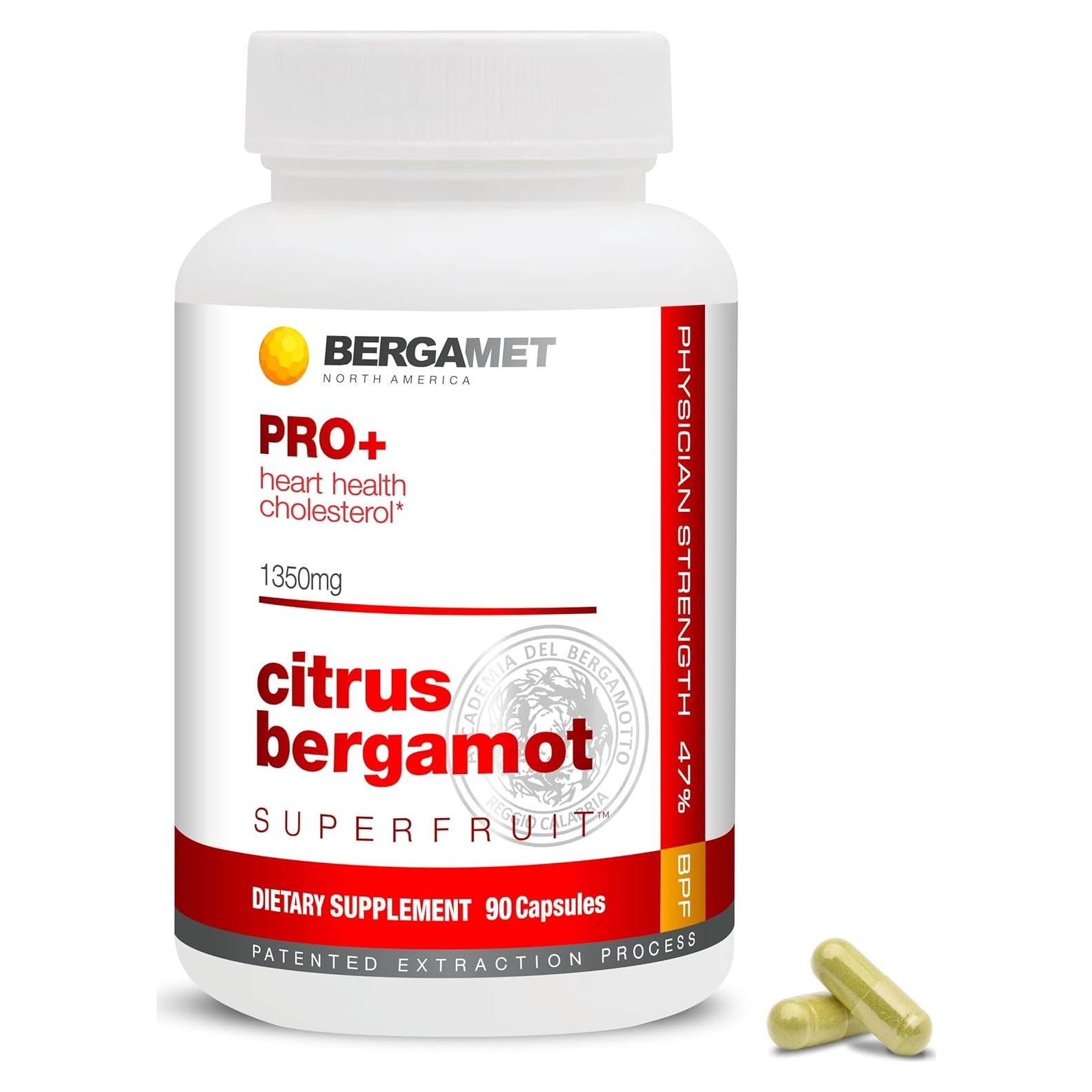Suplemento BergaMet PRO+ 1350mg 90 Cápsulas Bergamota