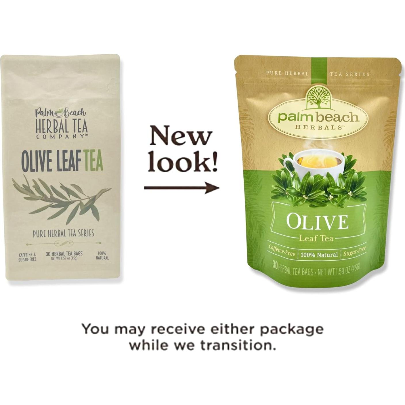 Té de Hoja de Olivo Palm Beach - 30 Bolsas, 45g, Sin Cafeína