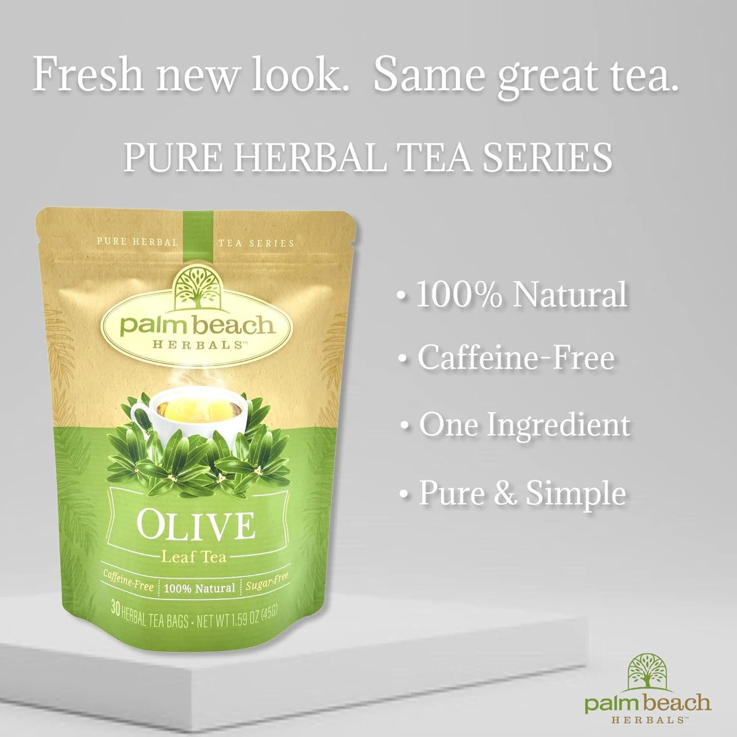 Té de Hoja de Olivo Palm Beach - 30 Bolsas, 45g, Sin Cafeína