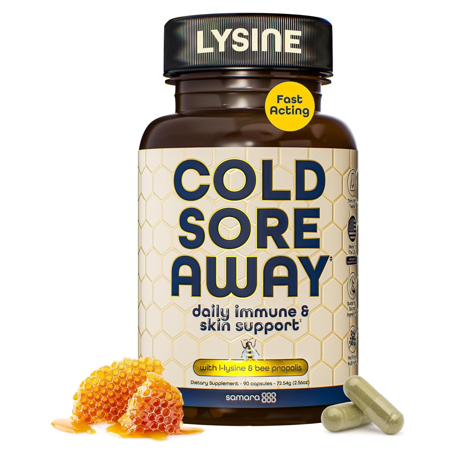 Suplemento Herbal Samara 888 L Lisina 90 Cápsulas para Herpes Labial