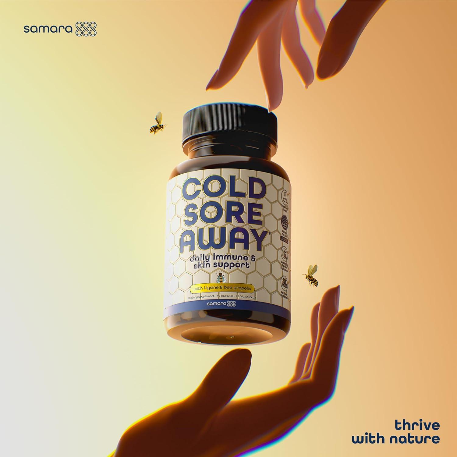 Suplemento Herbal Samara 888 L Lisina 90 Cápsulas para Herpes Labial