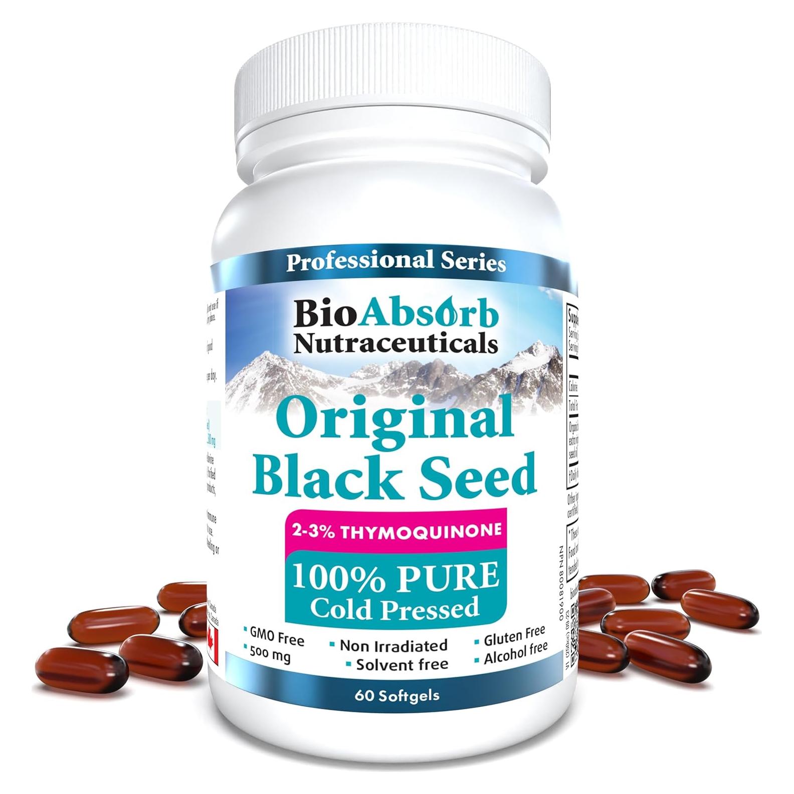 Cápsulas de Aceite de Semilla de Comino Negro BioAbsorb 60 unidades 500mg