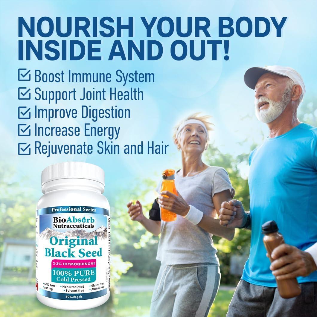 Cápsulas de Aceite de Semilla de Comino Negro BioAbsorb 60 unidades 500mg