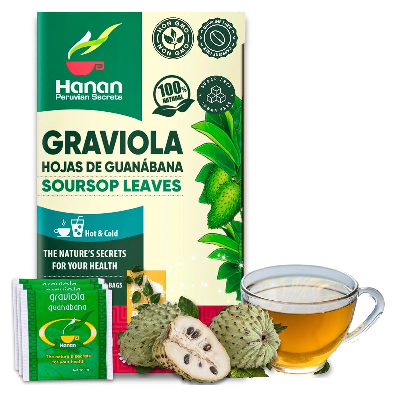 Té de Hojas de Guanábana Hanan - 25 Bolsitas 100% Natural