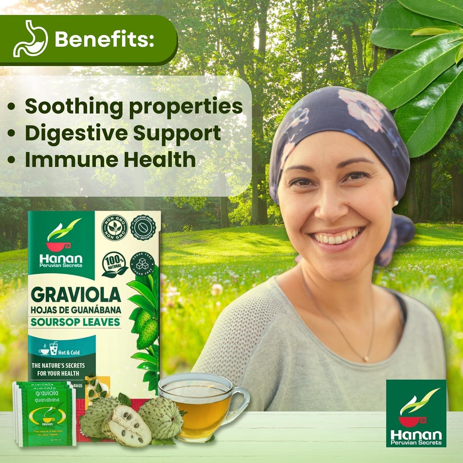 Té de Hojas de Guanábana Hanan - 25 Bolsitas 100% Natural