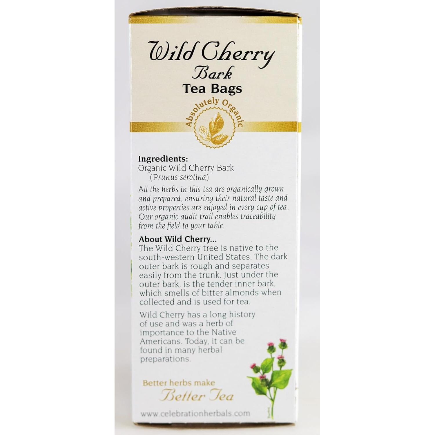 Té de Corteza de Cereza Silvestre Celebration Herbals 24 Bolsitas