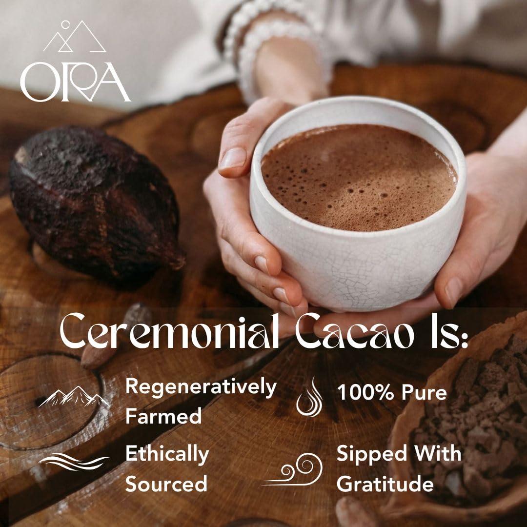 Cacao Ceremonial Orgánico Ora - Uganda Elevador 227g - Sin Azúcar